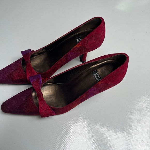 Stuart Weitzman Ombre Heels, Vintage Square Toe, Pink / Orange / Purple, 4.5 EUC - Picture 5 of 11